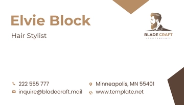 Free Barber Shop Business Card Template to Edit Online