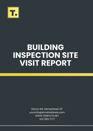 Free Building Inspection Site Visit Report Template to Edit Online