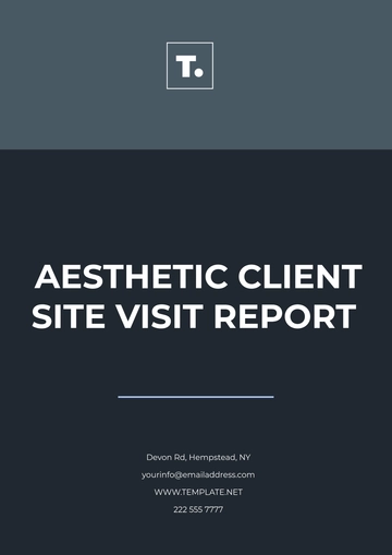 Free Aesthetic Client Site Visit Report Template to Edit Online