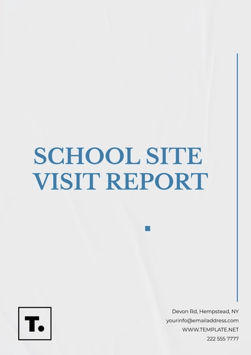 Free School Site Visit Report Template to Edit Online