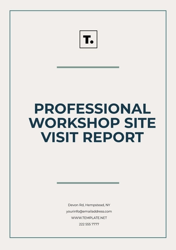 Free Professional Workshop Site Visit Report Template to Edit Online