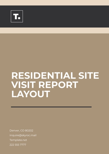 Free Residential Site Visit Report Layout Template to Edit Online