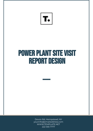 Free Power Plant Site Visit Report Design Template to Edit Online