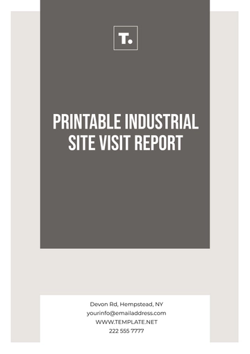 Free Printable Industrial Site Visit Report Template to Edit Online