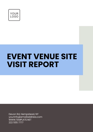 Free Event Venue Site Visit Report Template to Edit Online