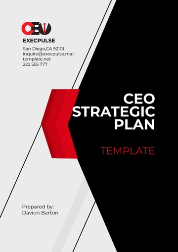 Free CEO Strategic Plan Template to Edit Online