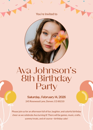 Free Customizable Birthday Invitation Template to Edit Online