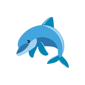 Free Blue Dolphin Clipart to Edit Online