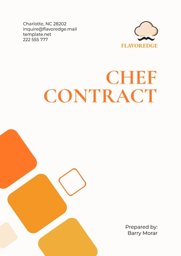 Free Chef Contract Template to Edit Online