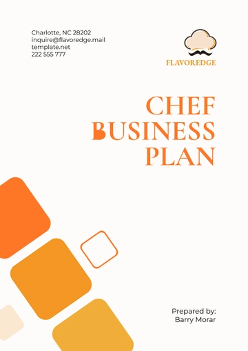 Free Chef Business Plan Template to Edit Online