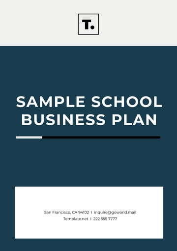 Free Sample School Business Plan Template to Edit Online