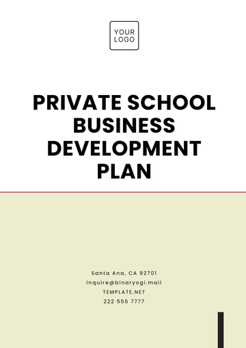 Free Private School Business Development Plan Template to Edit Online