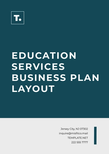 Free Education Services Business Plan Layout Template to Edit Online