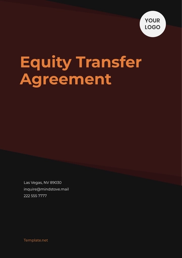 Free Equity Transfer Agreement Template to Edit Online