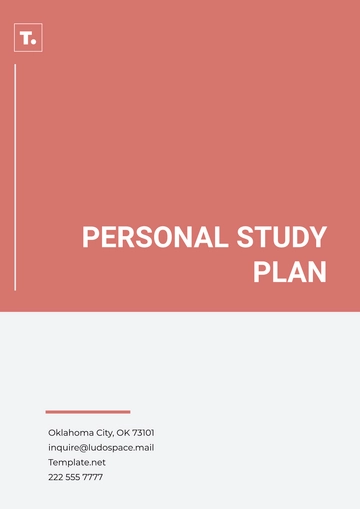 Free Personal Study Plan Template to Edit Online