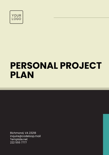 Free Personal Project Plan Template to Edit Online