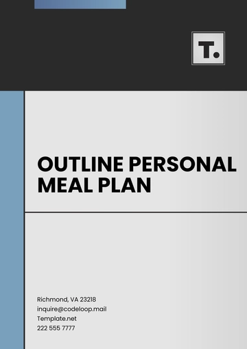 Free Outline Personal Meal Plan Template to Edit Online