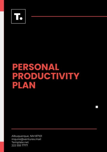 Free Personal Productivity Plan Template to Edit Online