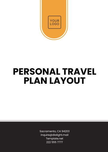 Free Personal Travel Plan Layout Template to Edit Online