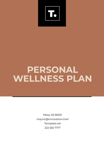Free Personal Wellness Plan Template to Edit Online