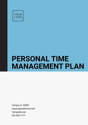 Free Personal Time Management Plan Template to Edit Online