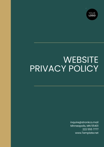 Free Sample Website Privacy Policy Template to Edit Online