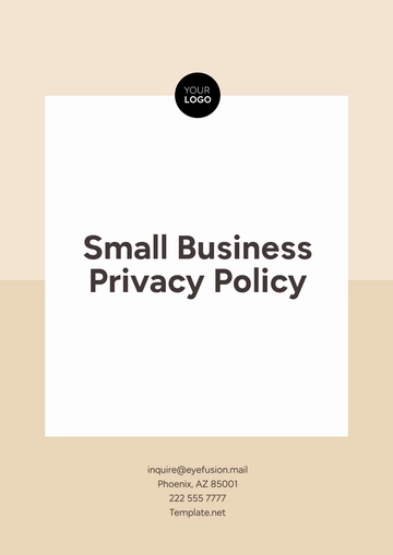 Free Small Business Privacy Policy Template to Edit Online