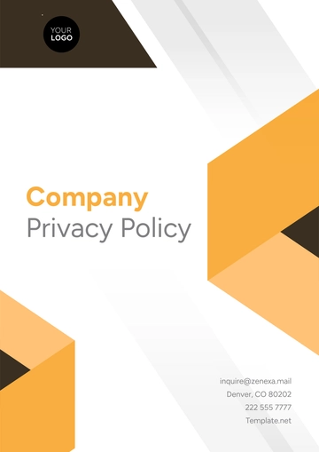 Free Professional Company Privacy Policy Template to Edit Online