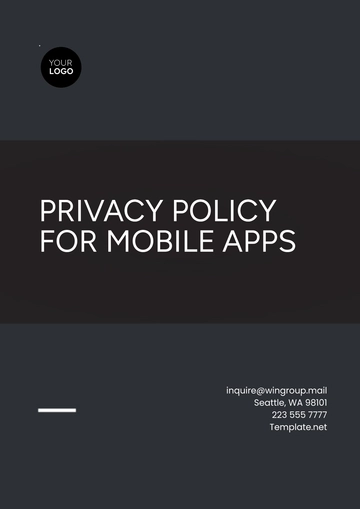 Free Privacy Policy for Mobile Apps Template to Edit Online