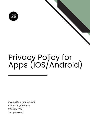 Free Privacy Policy Format Template for Apps (iOS/Android) to Edit Online