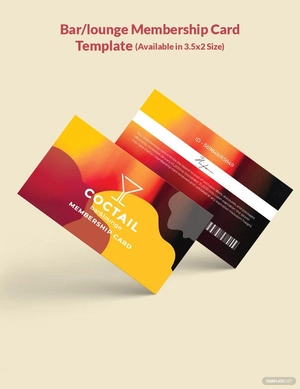 Bar/Lounge Membership Card Template