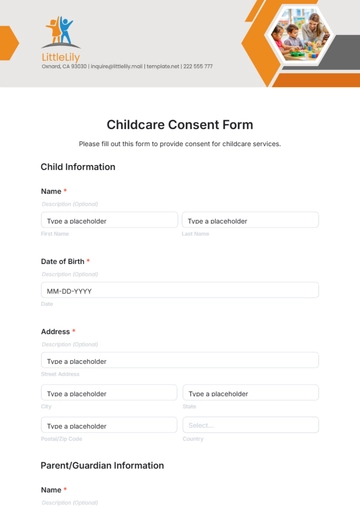 Free Childcare Consent Form Template to Edit Online