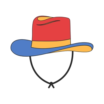 Free Colorful Cowboy Hat Clipart to Edit Online