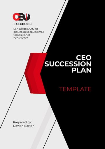Free CEO Succession Plan Template to Edit Online