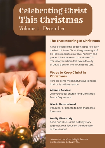 Free Christian Christmas Newsletter Template to Edit Online