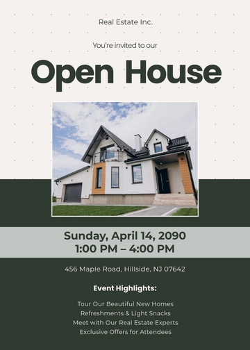 Free Open House Invitation Template to Edit Online | Template.net