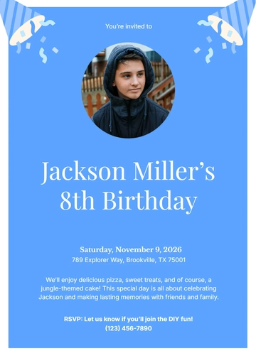 Free DIY Birthday Invitation Template to Edit Online