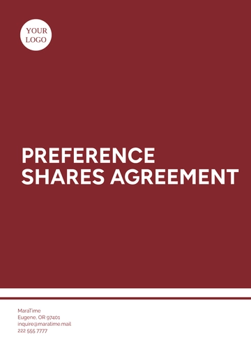 Free Preference Shares Agreement Template to Edit Online