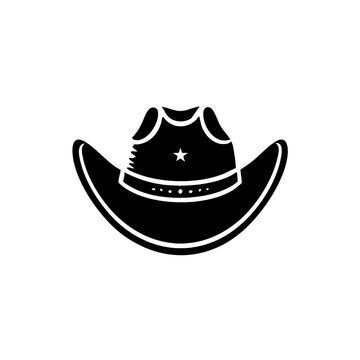 Free Cowboy Hat Silhouette Clipart to Edit Online