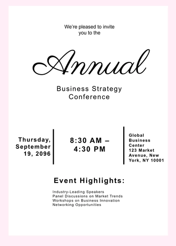 Free Minimalist Event Invitation Template to Edit Online