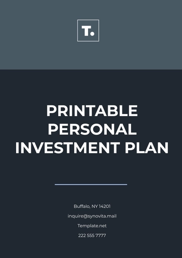 Free Printable Personal Investment Plan Template to Edit Online