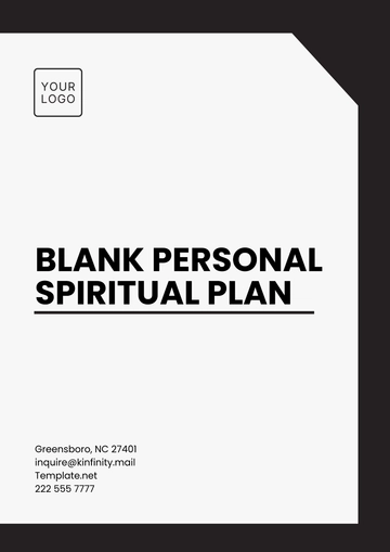 Free Blank Personal Spiritual Plan Template to Edit Online