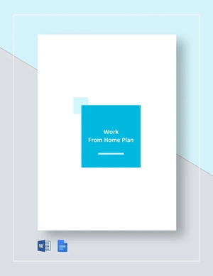 Work From Home Plan Template
