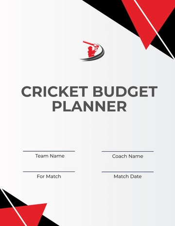 Free Cricket Budget Planner Template to Edit Online