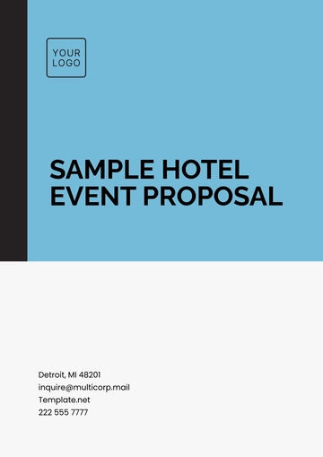 Free Sample Hotel Event Proposal Template to Edit Online