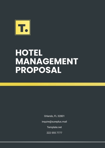 Free Hotel Management Proposal Template to Edit Online