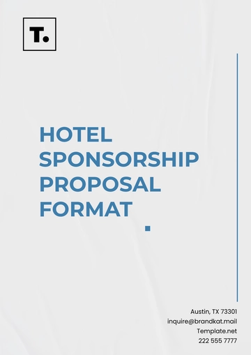 Free Hotel Sponsorship Proposal Format Template to Edit Online