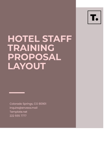 Free Hotel Staff Training Proposal Layout Template to Edit Online