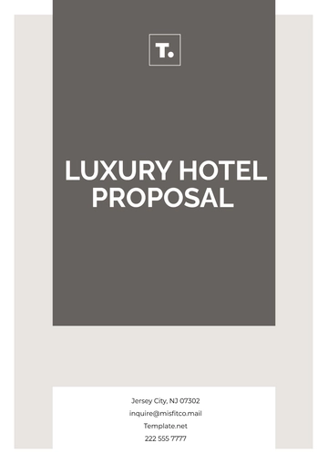 Free Luxury Hotel Proposal Template to Edit Online