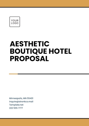 Free Aesthetic Boutique Hotel Proposal Template to Edit Online
